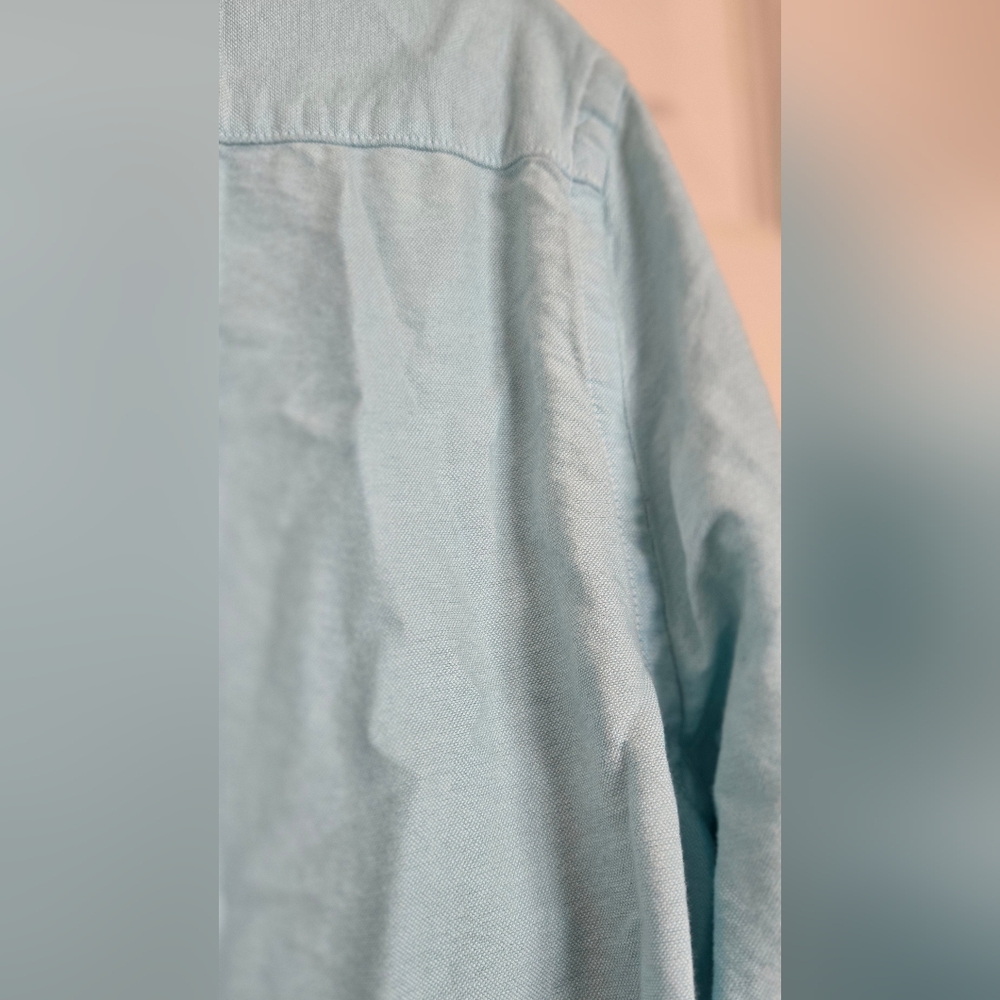 American Eagle Outfitters Light Blue Casual Button Down Long Sleeve Shirt - Picture 8 of 9
